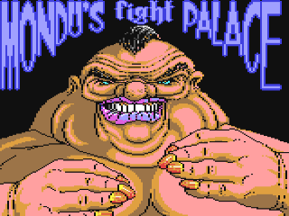Mondu's Fight Palace title screen for Commodore 64